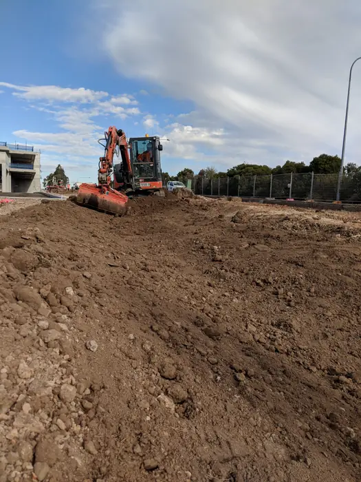 Excavation works in progress