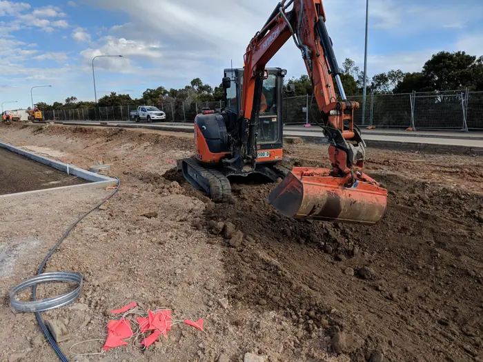 Site excavation and shaping
