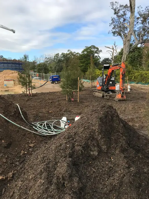 Landscape excavation and site shaping