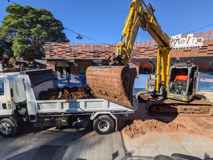 Drainage trench excavation
