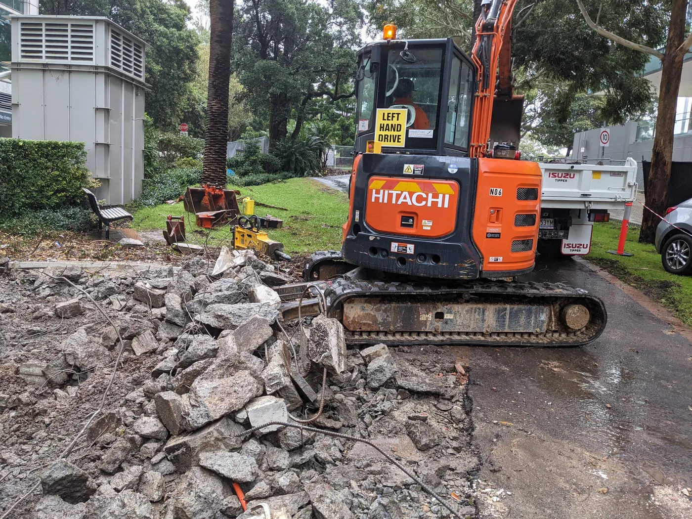 Excavation shaped to design levels on a Sydney site